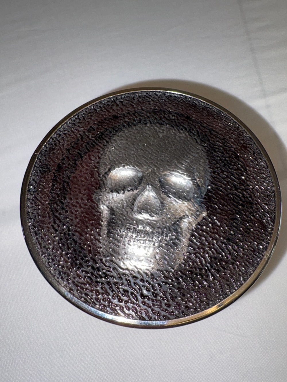 Bath & Body Works Vampire Blood Red Candle with Silver Spiderweb Trim Skull lid - Picture 2 of 6